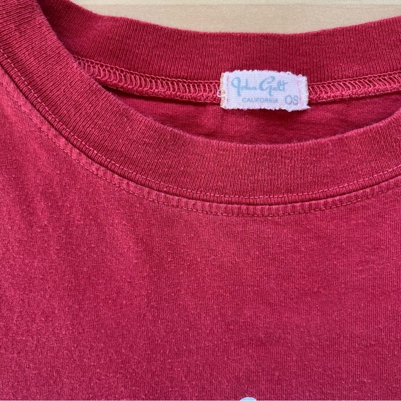 Rustic Red Brandy Melville John Galt Newport Beach Cotton Cropped Tee - Picture 6 of 6